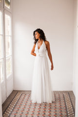 Bride in a hurry, ivory white tulle wedding dress, ready to wear bridal gown, wedding dress, ivory bridal gown, long tulle off w