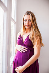 Marsala maternity infinity dress, long maternity dress, wine red maternity dress, maternity convertible dress, ready to ship dre