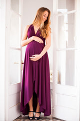 Marsala maternity infinity dress, long maternity dress, wine red maternity dress, maternity convertible dress, ready to ship dre