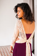 Bolero de encaje champagne - Frida Lace Bolero