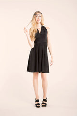 Little black dress, short black infinity dress, convertible dress, short party dress, elegant cocktail dress, classic black wrap