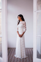 Vintage wedding dress, lace dress, lace wedding dress, romantic bridal gown, vintage style wedding dress, long sleeve lace weddi