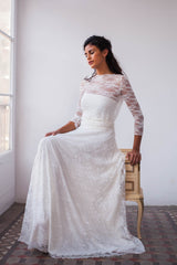 Vintage wedding dress, lace dress, lace wedding dress, romantic bridal gown, vintage style wedding dress, long sleeve lace weddi