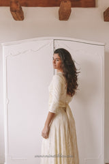Long sleeved wedding dress, ivory white bridal gown with 3/4 sleeve, white wrap dress, convertible wedding dress, wedding dress