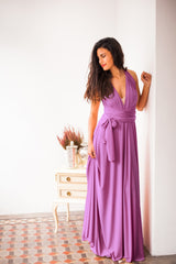 lilac bridesmaid dress