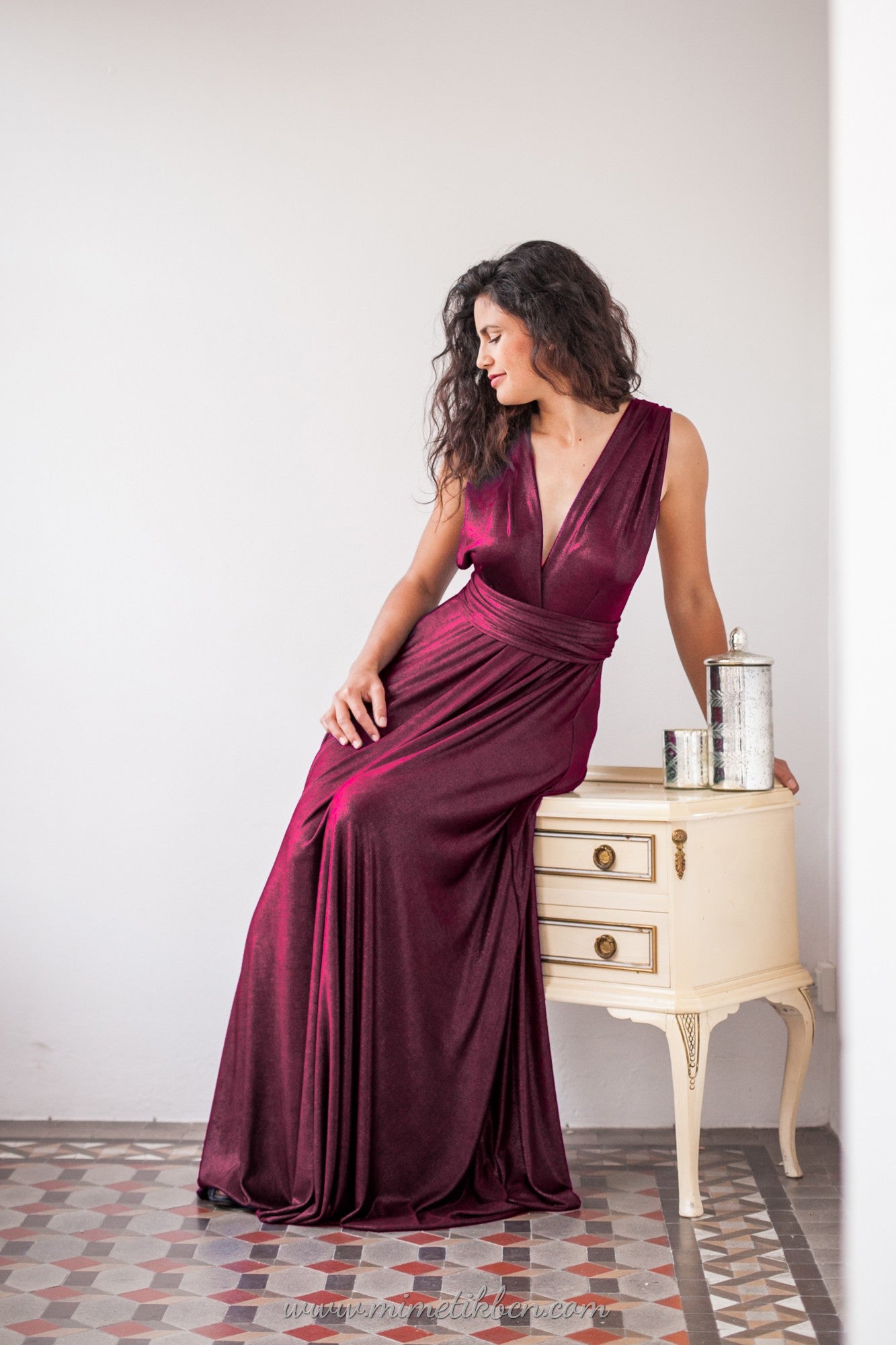 Vestido Oro metalizado para invitada - Gala Limited edition Largo