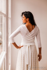 Top de novia marfíl con manga - Bolero Essential