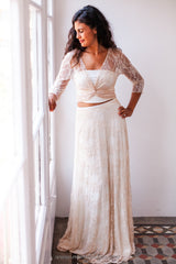 Vestido de novia de encaje en piezas - Frida Bohemian