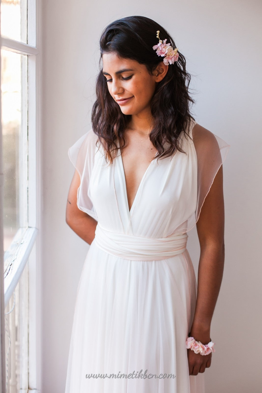 Top de novia multiposición de tul - Tulle wrap top
