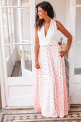Falda desmontable de novia con lunares cereza - Falda de tul accesoria
