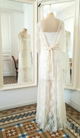 Vestido de encaje sin forro color rosa cuarzo - Frida Lace