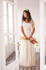 Vestido accesorio de encaje champagne