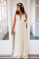 Vestido accesorio de encaje champagne