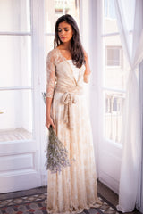 Sobrevestido de encaje con mangas - Frida Lace