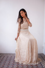 Sobrevestido de encaje con mangas - Frida Lace