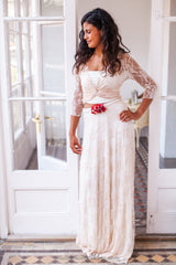 Falda larga boho de encaje - Wedding skirt Lace