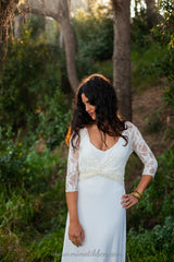 Vestido de novia liso con tirantes - Marie Essential