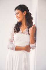 Vintage wedding dress, lace dress, lace wedding dress, romantic bridal gown, vintage style wedding dress, long sleeve lace weddi