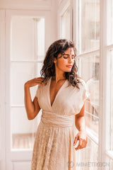 Vestido accesorio de encaje dorado - Gala Lace