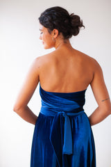 Vestido de noche convertible de terciopelo azul royal - Gala Velvet