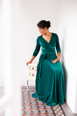 Falda larga de terciopelo de invitada - Falda Velvet