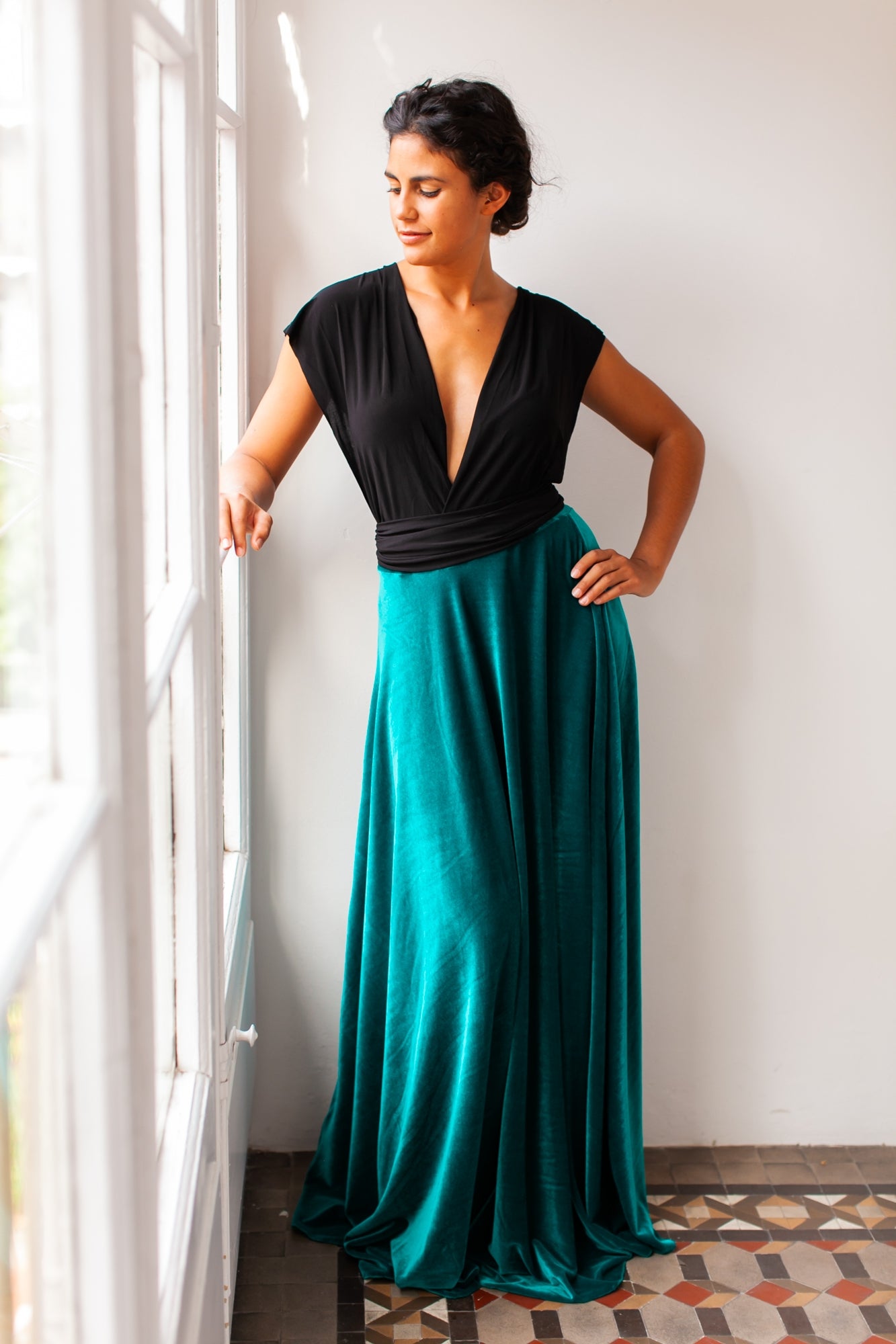 Simple velvet maxi skirt – Skirt Velvet