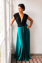 Falda larga de terciopelo de invitada - Falda Velvet