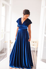 Falda larga de terciopelo de invitada - Falda Velvet