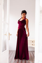 Falda larga de terciopelo de invitada - Falda Velvet