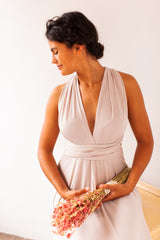 Bridesmaid long dress, beige bridesmaids dresses, backless long dress, champagne long dress, cream long dress, event gown, long