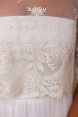 Crop top de novia de tul bordado - Jane Crop top
