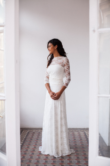 Vestido de novia de encaje estilo vintage - Gala vintage