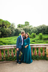 Vestido premamá con mangas de suave terciopelo - Frida Velvet