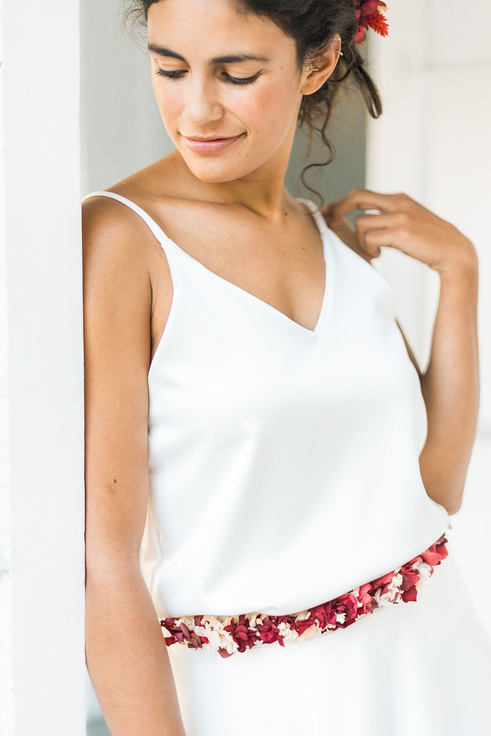 Top de novia sencillo con tirantes - Marie Top Essential