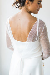 Etéreo traje de novia con falda de tul escalonado - Jane Bohemian