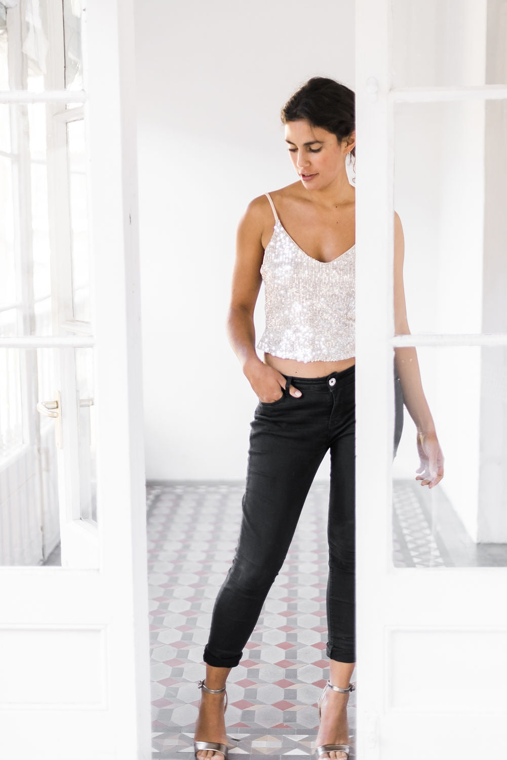 Top de novia sencillo con tirantes - Marie Top Essential