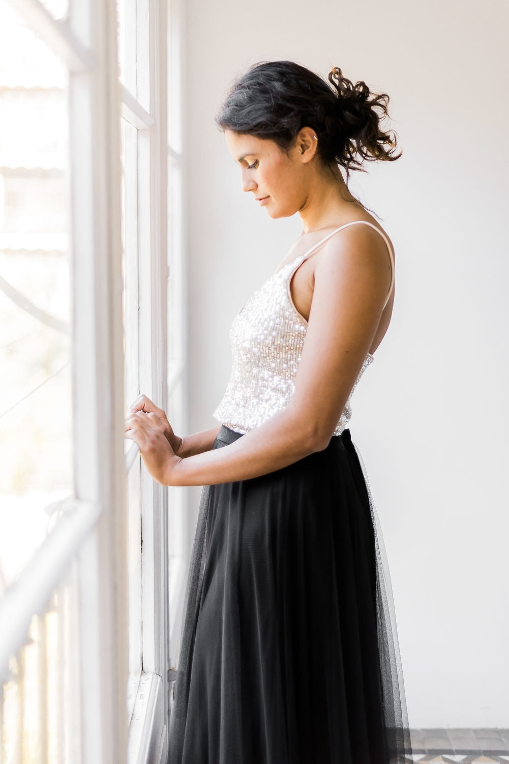 Top de novia sencillo con tirantes - Marie Top Essential
