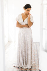 Vestido de novia plisado de encaje, Gala Rustic