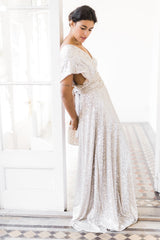 Vestido de novia plisado de encaje, Gala Rustic