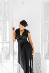 Vestido de novia plisado de encaje, Gala Rustic