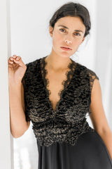 Vestido de novia plisado de encaje, Gala Rustic