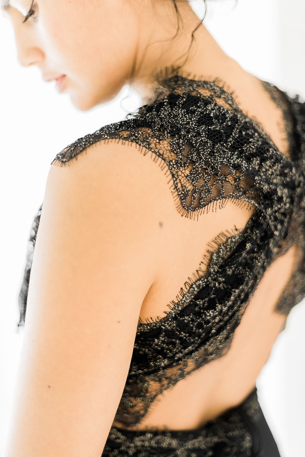 Vestido de novia plisado de encaje, Gala Rustic