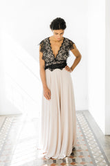 Vestido de novia plisado de encaje, Gala Rustic