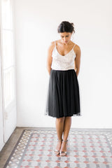 Top de novia sencillo con tirantes  - Marie Top Essential