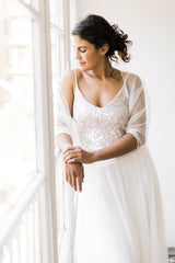 Top de novia sencillo con tirantes  - Marie Top Essential