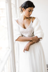 Top de novia sencillo con tirantes  - Marie Top Essential