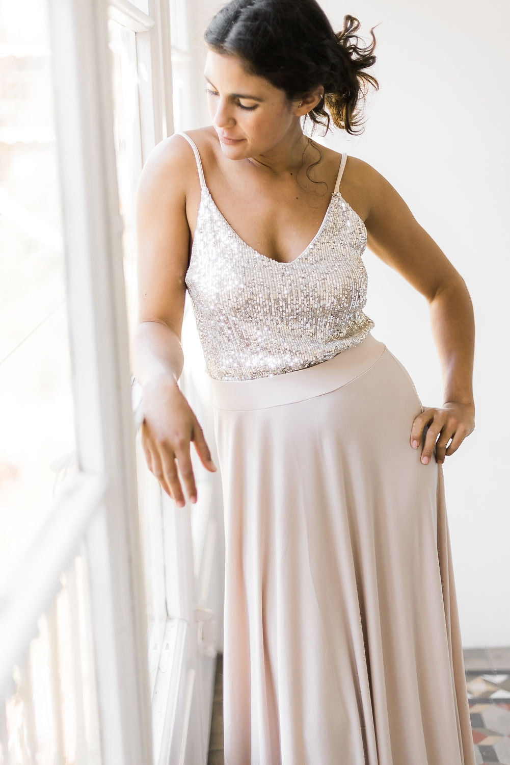 Top de novia sencillo con tirantes - Marie Top Essential
