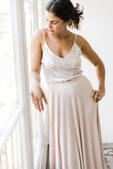 Top de novia sencillo con tirantes  - Marie Top Essential