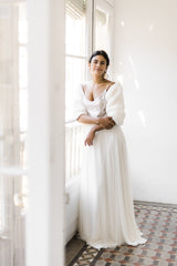 Glamuroso vestido de novia con top de lentejuelas y falda de tul - Jane Rustic