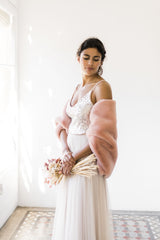 Glamuroso vestido de novia con top de lentejuelas y falda de tul - Jane Rustic